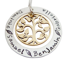 Load image into Gallery viewer, Personalized Family Tree Eternity Circle Necklace