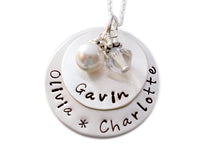 Load image into Gallery viewer, Personalized Stacked Necklace with Pearl