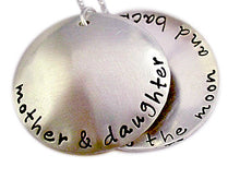 Load image into Gallery viewer, Personalized Hand Stamped Mother Daughter Locket