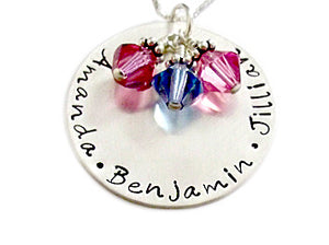 Another Pic of Hand Stamped Keepsake Mother's Necklace