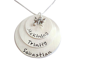 Personalized Stacked Necklace with Charm