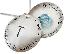 Load image into Gallery viewer, Personalized Something Blue Bridal Bouquet Locket