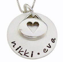 Load image into Gallery viewer, Personalized Name Necklace with Heart Charm