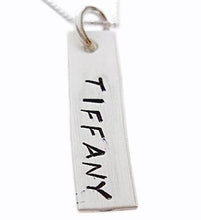 Load image into Gallery viewer, Hand Stamped Rectangle Necklace
