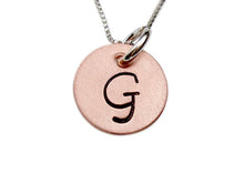 Load image into Gallery viewer, Personalized Stamped Initial Charm Necklace
