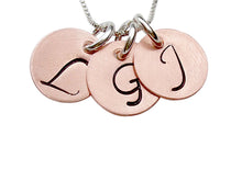 Load image into Gallery viewer, Personalized Stamped Initial Charm Necklace
