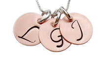 Load image into Gallery viewer, Personalized Stamped Initial Charm Necklace