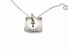 Load image into Gallery viewer, Personalized Domed Square and Circle Necklace