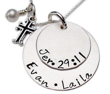 Load image into Gallery viewer, Personalized Stacked Scripture Verse Necklace