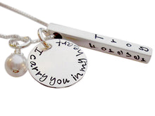 Load image into Gallery viewer, Personalized I Carry You Bar Necklace
