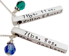 Load image into Gallery viewer, Personalized Birth Bar Necklace