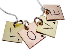 Load image into Gallery viewer, Personalized Scrabble Tile Necklace