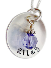 Load image into Gallery viewer, Stamped Domed Mom Necklace