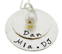 Load image into Gallery viewer, Personalized Stacked Necklace with Pearl