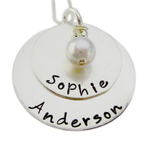 Load image into Gallery viewer, Personalized Stacked Necklace with Pearl
