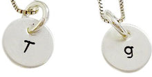 Load image into Gallery viewer, Hand Stamped Initial Pendant Necklace