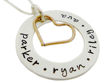Load image into Gallery viewer, Personalized Eternity Circle with Copper Heart Charm