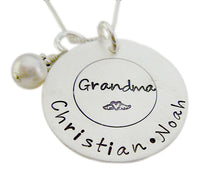 Load image into Gallery viewer, Personalized Hand Stamped Family Necklace
