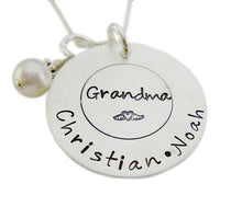 Load image into Gallery viewer, Personalized Hand Stamped Family Necklace