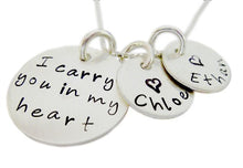 Load image into Gallery viewer, Personalized I Carry You in my Heart Necklace

