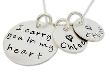 Load image into Gallery viewer, Personalized I Carry You in my Heart Necklace