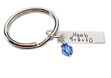 Load image into Gallery viewer, Personalized Name and Birthdate Keychain