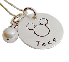 Load image into Gallery viewer, Stamped and Personalized Mouse Necklace