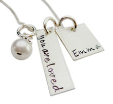 Load image into Gallery viewer, Personalized You are Loved with Name Necklace
