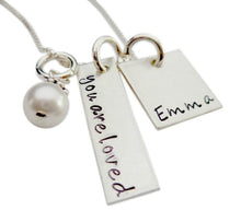 Load image into Gallery viewer, Personalized You are Loved with Name Necklace