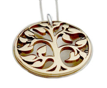 Load image into Gallery viewer, Personalized Hand Stamped Family Tree Locket Necklace