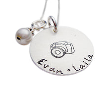 Load image into Gallery viewer, Hand Stamped Shutterbug Necklace