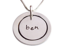 Load image into Gallery viewer, Personalized Hand Stamped Circle Necklace

