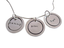 Load image into Gallery viewer, Hand Stamped Circle Necklace
