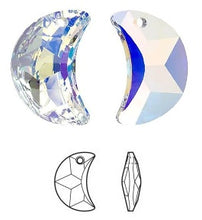 Load image into Gallery viewer, Swarovski Crystal Moon Necklace