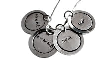 Load image into Gallery viewer, Hand Stamped Circle Necklace
