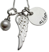 Load image into Gallery viewer, Personalized Hand Stamped My Angel Necklace