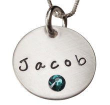 Load image into Gallery viewer, Personalized Hand Stamped Name with Birthstone