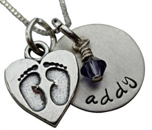 Load image into Gallery viewer, Personalized Baby Feet Necklace