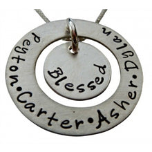 Load image into Gallery viewer, Personalized Blessed Washer Necklace