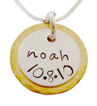 Load image into Gallery viewer, Personalized Brass and Sterling Necklace