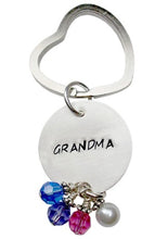 Load image into Gallery viewer, Personalized Grandmother Keychain with Dangles