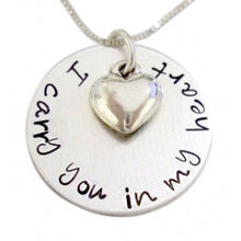 Load image into Gallery viewer, Personalized I Carry You with Heart Necklace
