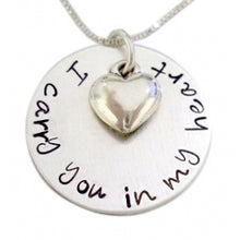 Load image into Gallery viewer, Personalized I Carry You with Heart Necklace