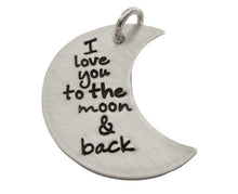 Load image into Gallery viewer, Personalized I Love You to the Moon and Back Charm