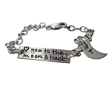 Load image into Gallery viewer, Personalized I Love You to the Moon and Back Bracelet