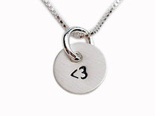 Load image into Gallery viewer, Personalized Less Than Three Heart Necklace