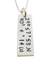 Load image into Gallery viewer, Personalized Longitude Latitude Coordinates Necklace