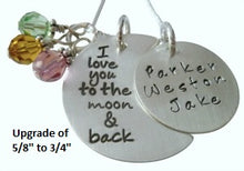 Load image into Gallery viewer, Personalized Love You to the Moon and Back Necklace
