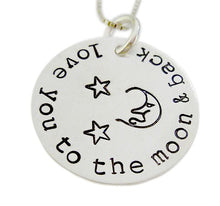 Load image into Gallery viewer, Personalized Moon Face and Stars Necklace