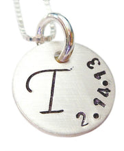 Load image into Gallery viewer, Personalized Save the Date with Initial Necklace